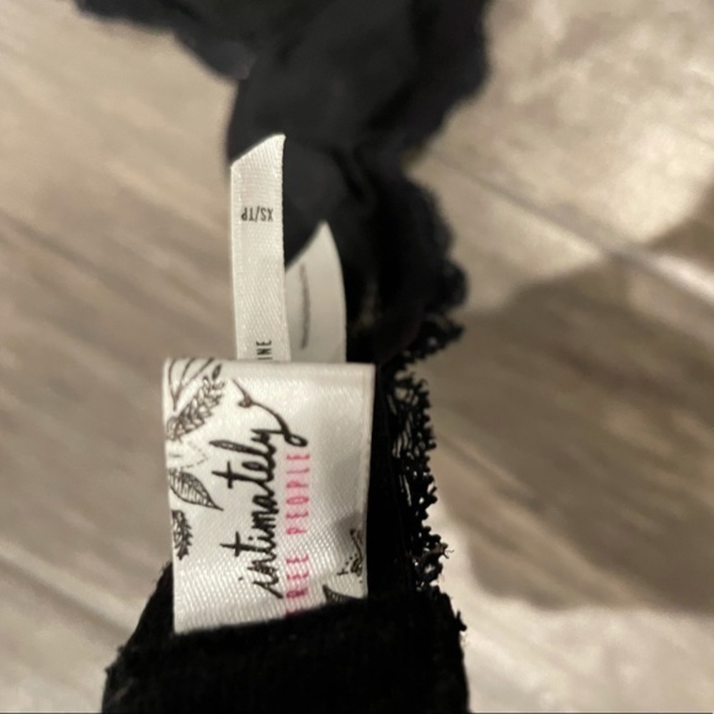 Free People Black Lace Halter Bralette Top - Picture 2 of 3
